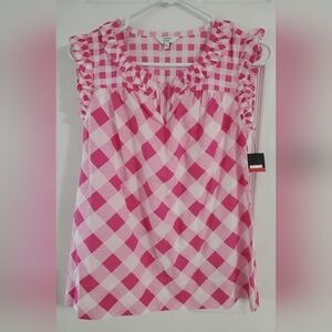 Crown and Ivy plaid top